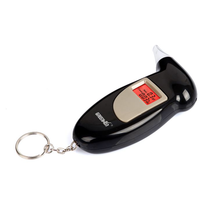 Professional safety LED display blowing Alcohol Tester Drunk driving test Portable alcohol detector Keychain sobriety tester