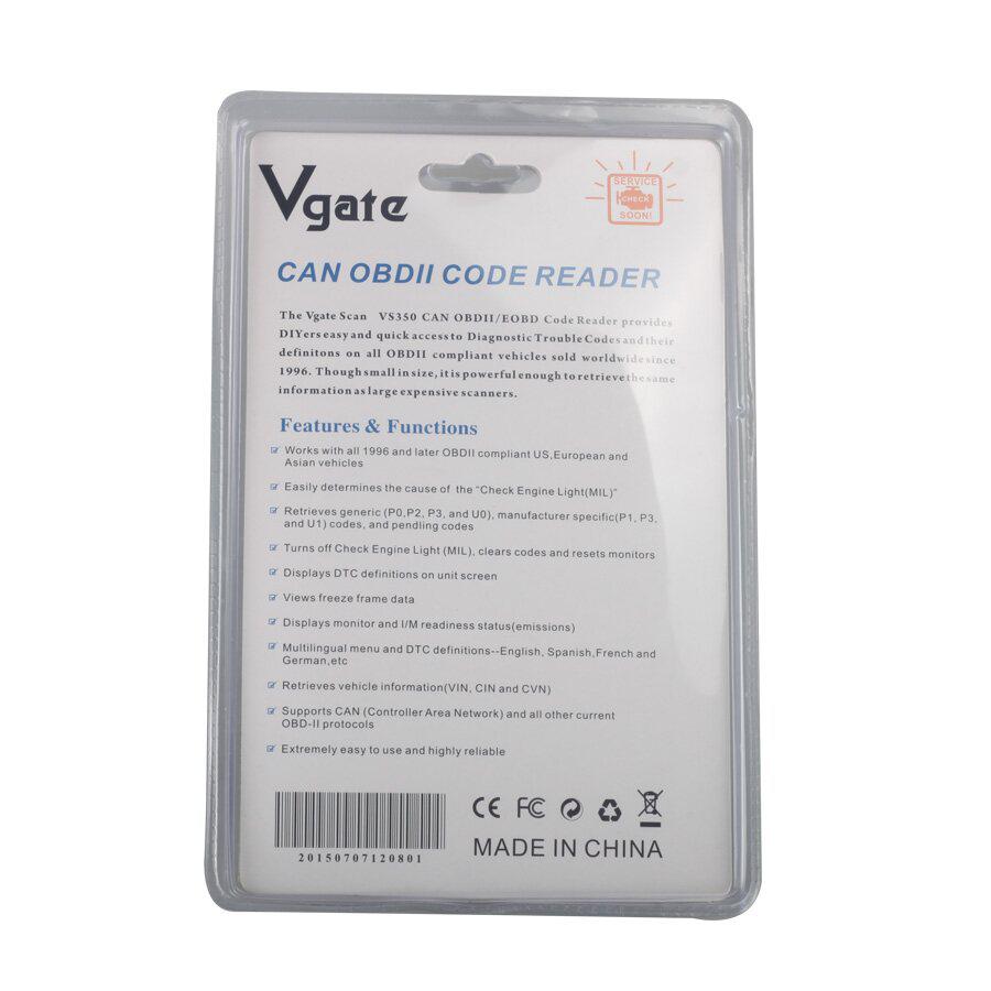 Vgate VS350 CAN BUS/OBDII Code Reader