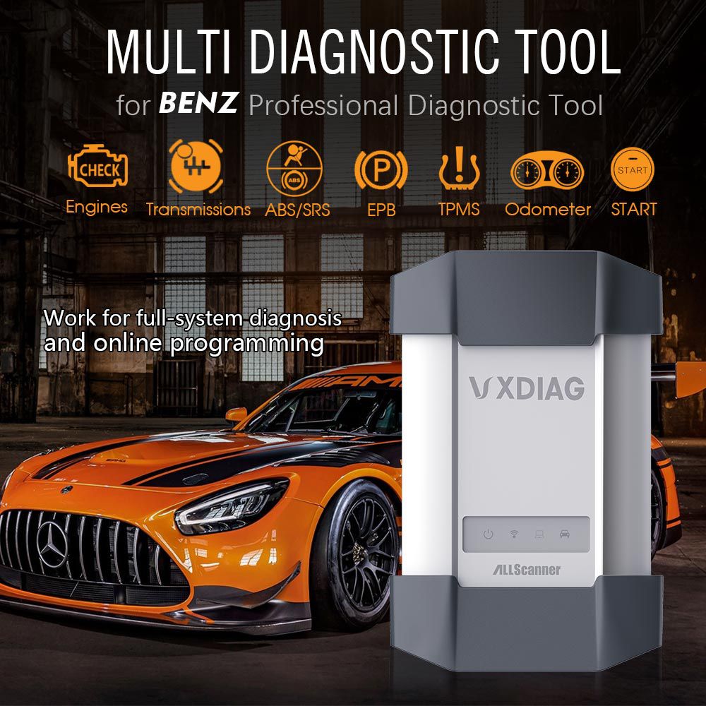 New VXDIAG Multi Diagnostic Tool for Benz With V2019.12 Software HDD