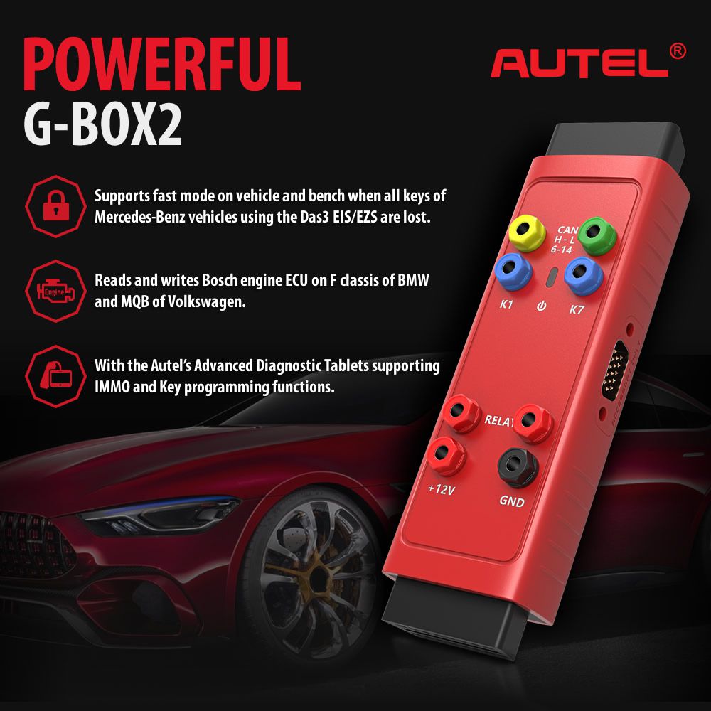 100% Original Autel G-BOX2 Tool for Mercedes Benz All Key Lost Work with Autel MaxiIM IM608/IM508