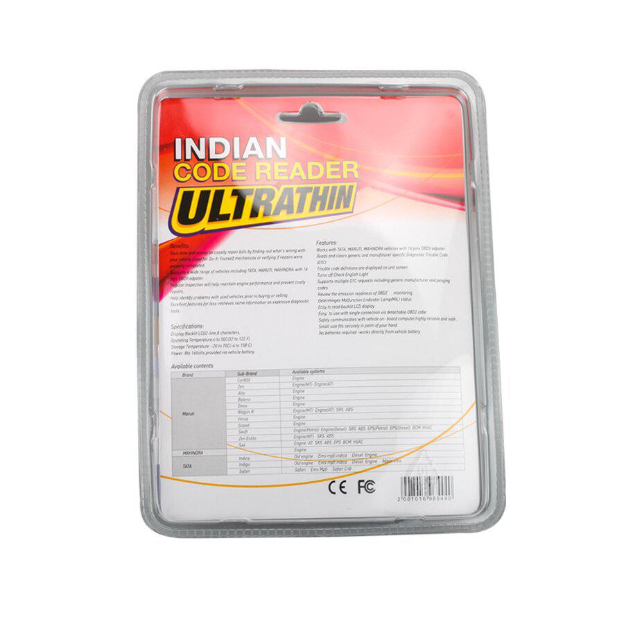 Auto Scanner for Indian Cars T65 With 16 Pins OBDII Adapter