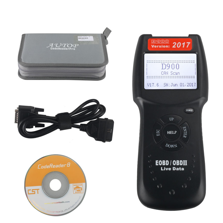 V17.6 Version D900 CANBUS OBD2 Live Data Code Reader