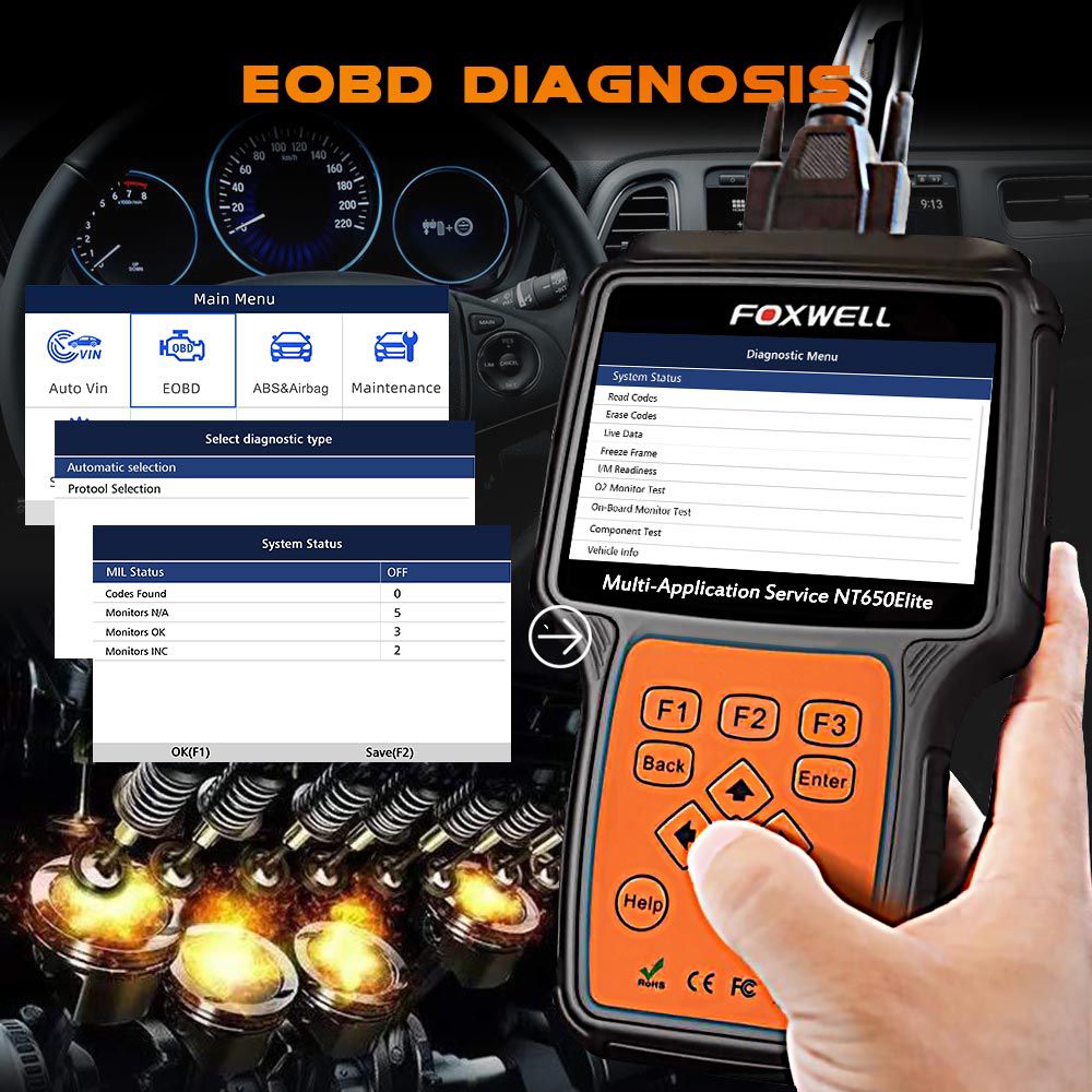 Foxwell NT650 Elite All Makes Service Tool with 11 Special Function Updated Version of NT650