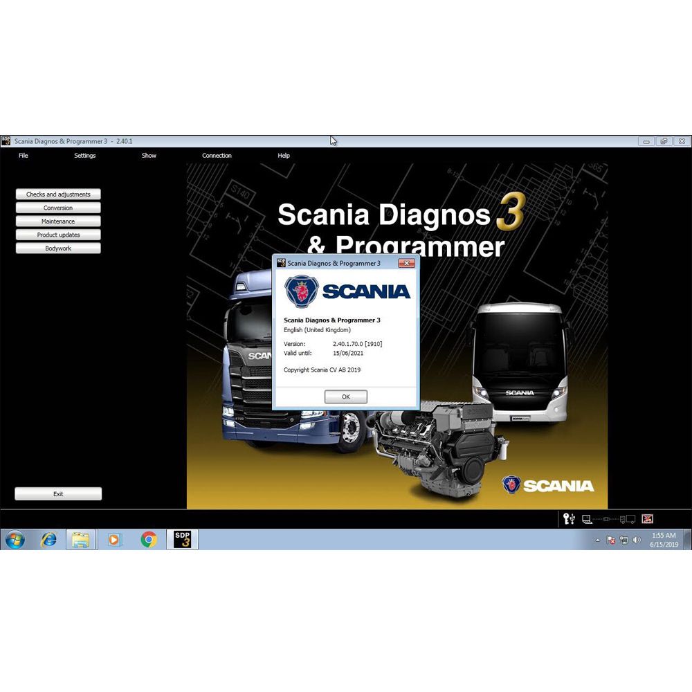 Newest Scania SDP3 2.48.6 Diagnosis & Programming for VCI 3 VCI3 without Dongle