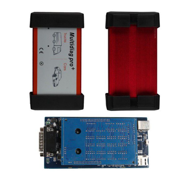 V2016.1 Low Cost New Design Bluetooth Multidiag Pro+ for Cars/Trucks and OBD2 with 4GB Memory Card