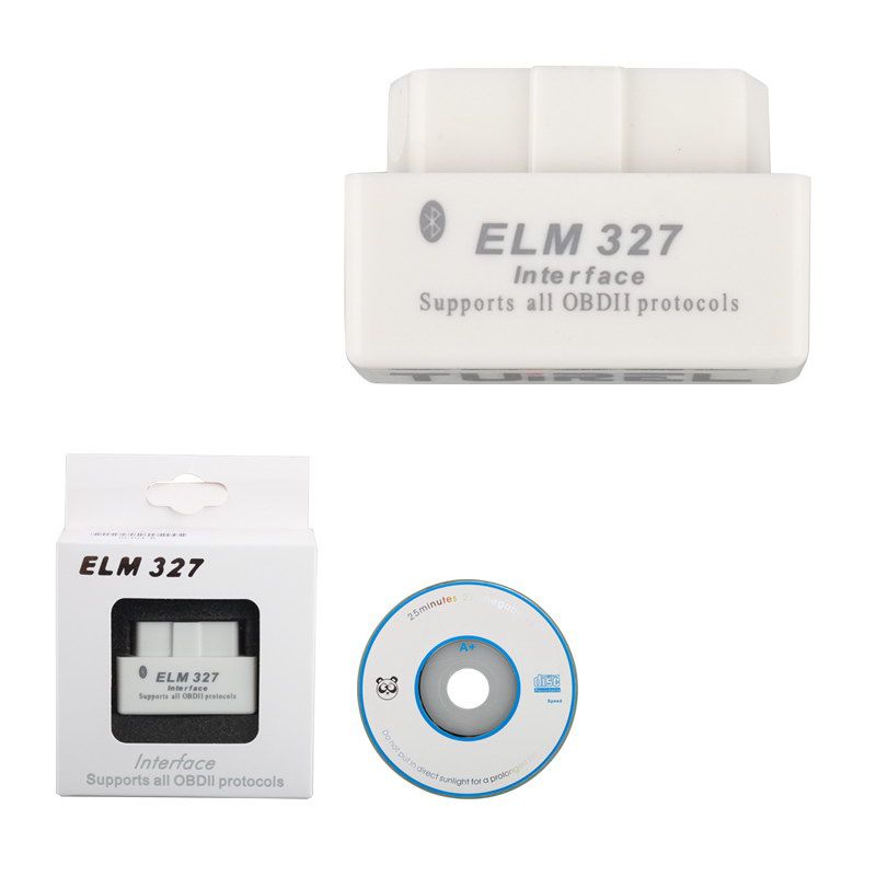 Super MINI ELM327 Bluetooth OBD2 / OBDII ELM 327 Version 1.5 White Auto Diagnostic Interface Scanner
