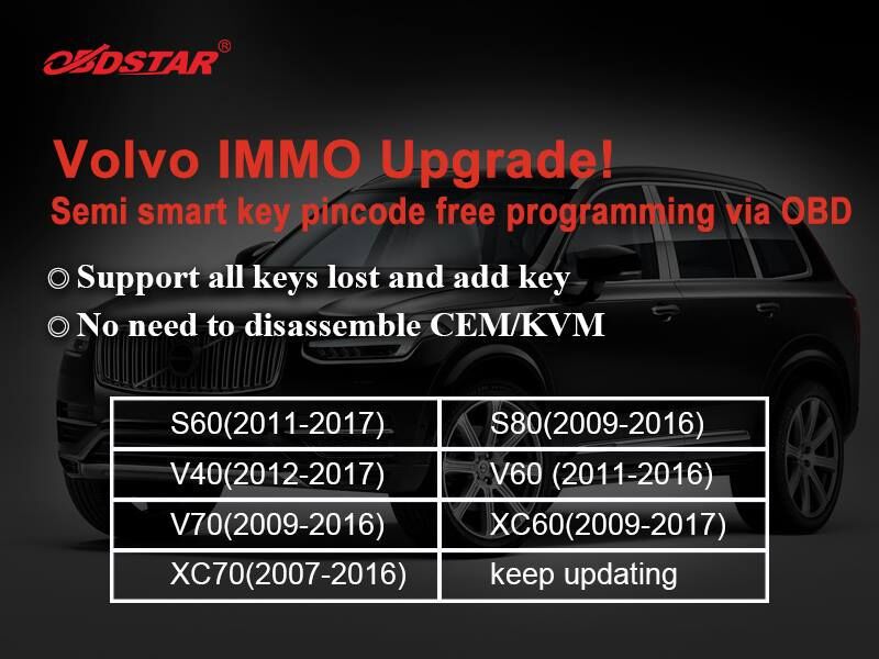 OBDSTAR X300DP Update on Volvo