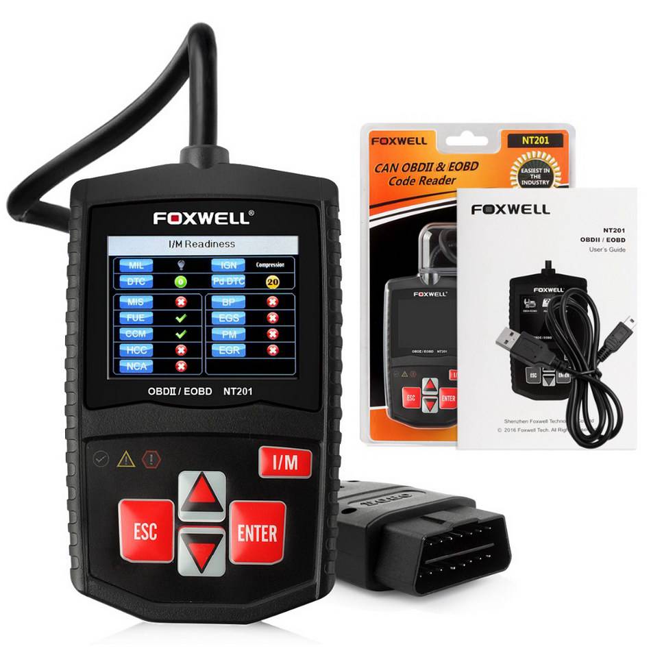 Original Foxwell NT201 Universal OBD2 EOBD CAN Scanner