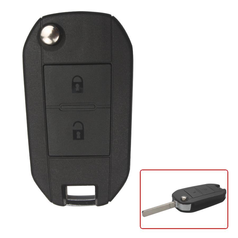 Modified Flip Remote Key Shell For Peugeot 2 Button VA2 5pcs/lot