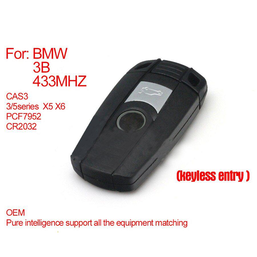 Pure Smart Key For BMW CAS3 3 Buttons 433MHZ (Keyless-entry) PCF7952