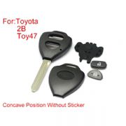 Remote Key Shell For Toyota Corolla 2 Buttons TOY47 With Concave Without Paper 10PCS/lot