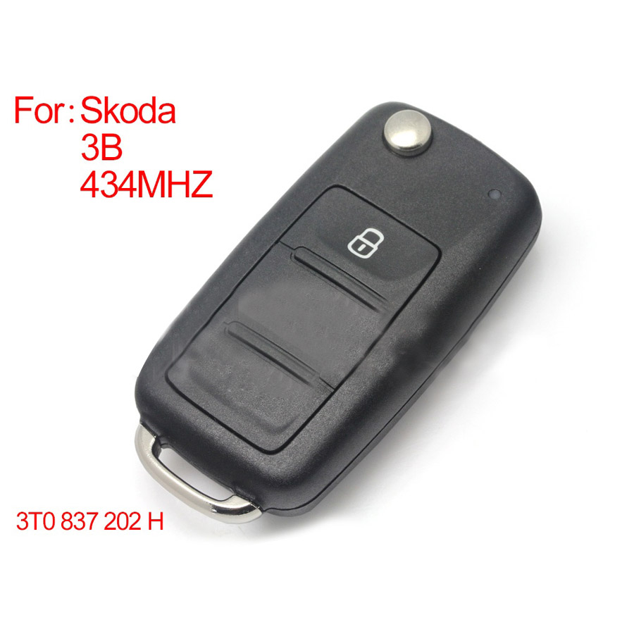 Smart Remote Key For Skoda 3 Buttons 434MHZ Type::3T0 837 202 H