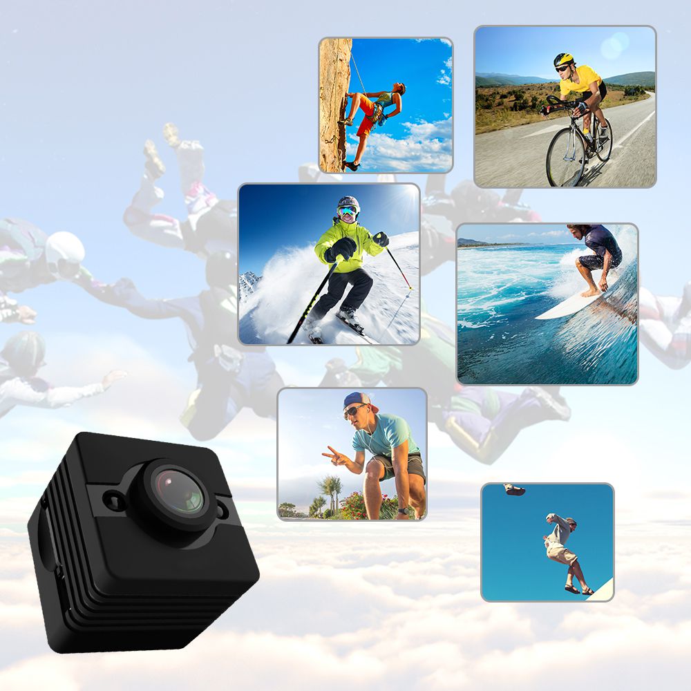 SQ12 Mini Camera HD 1080P Night Vision Mini Camcorder Sport Outdoor DV Wide Angle Sport Video Camera Waterproof Camera Recorder