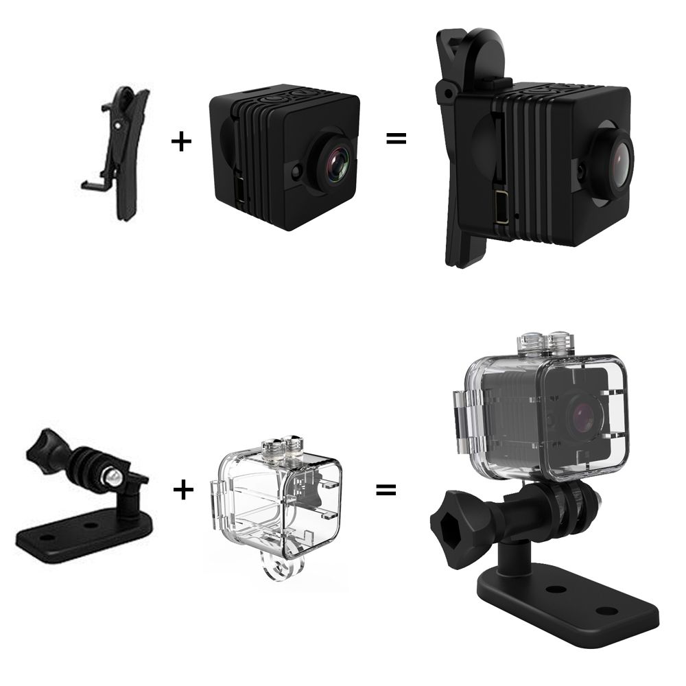 SQ12 Mini Camera HD 1080P Night Vision Mini Camcorder Sport Outdoor DV Wide Angle Sport Video Camera Waterproof Camera Recorder
