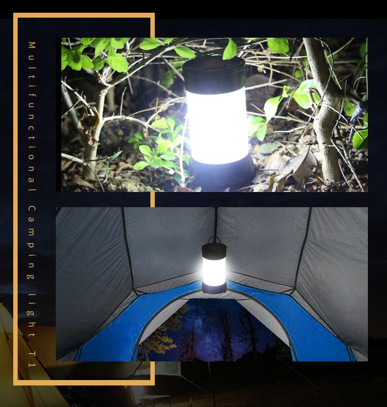 Camping Light Flashlight T1 Camp Lamp LED Torch Light for Fenix Sofirn Convoy Lantern Lumintop Nitecore Tent Light