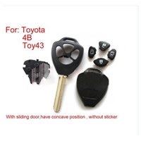 Remote Key Shell 4 Button Without Sticker for Toyota 10pcs/lot