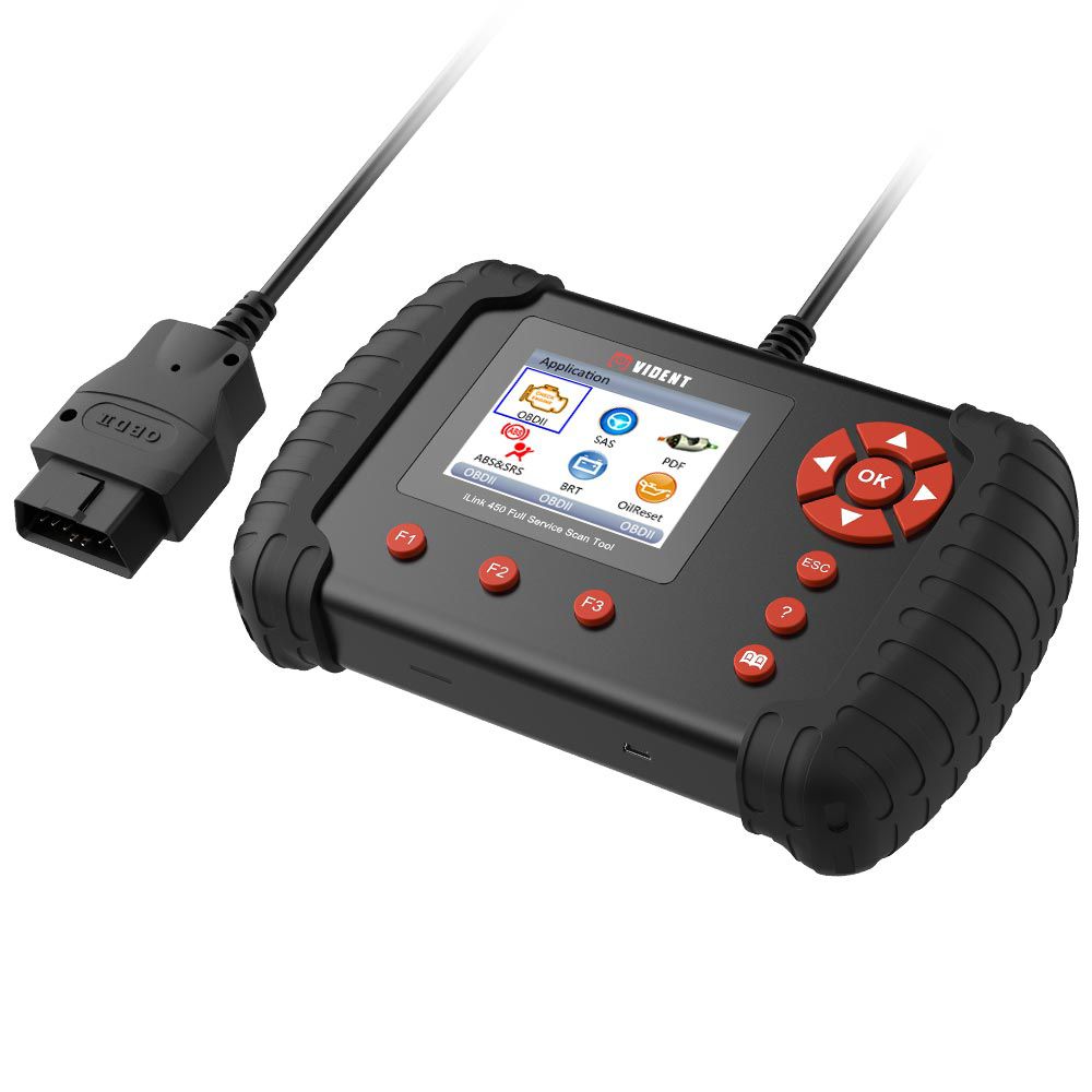 Vident iLink450 Full Service OBD2 Scan Tool Live Data EPB, Oil Service, ABS & SRS Reset, Battery Configuration etc