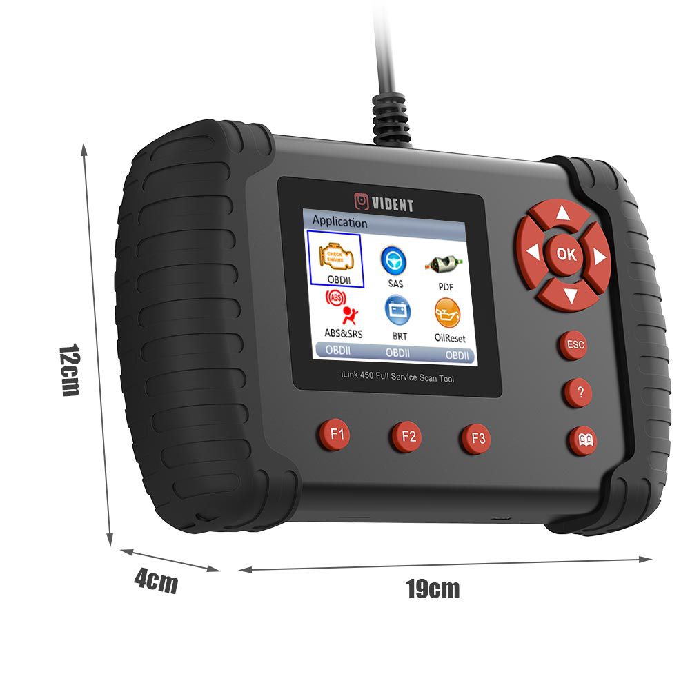 Vident iLink450 Full Service OBD2 Scan Tool Live Data EPB, Oil Service, ABS & SRS Reset, Battery Configuration etc