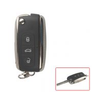 Modifiled Flip Remote Key Shell For VW Skoda 3 Button 5PCS/lot