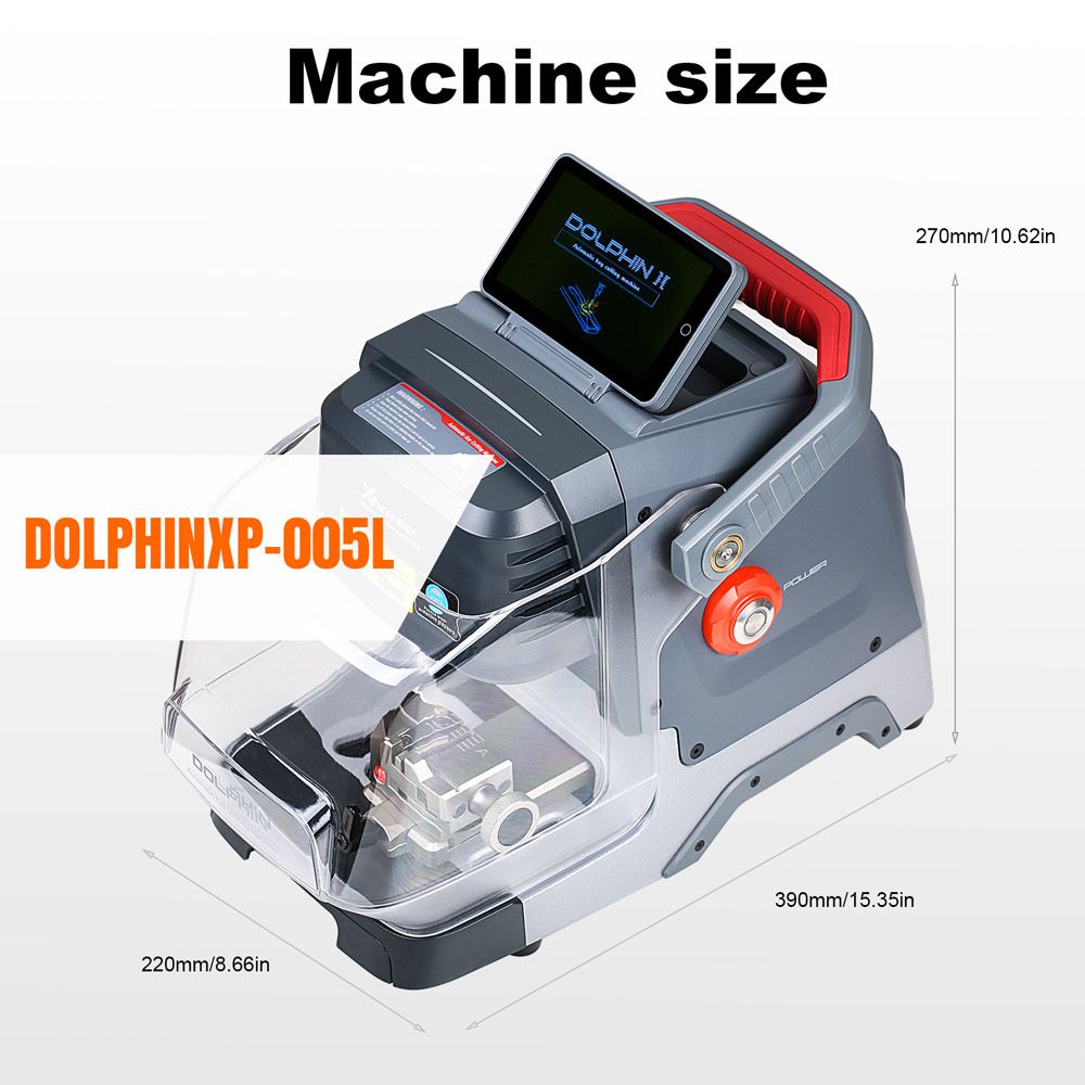 Xhorse Dolphin II XP-005L Automatic Portable Key Cutting Machine with Adjustable Screen and Built-in Battery