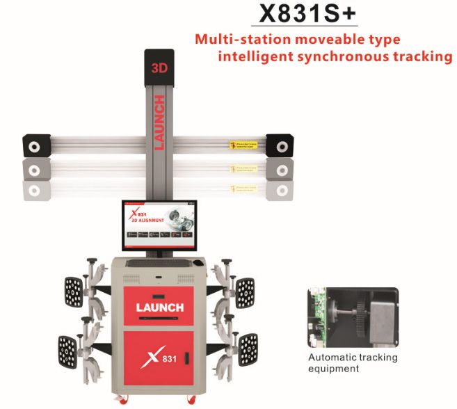Original LAUNCH X831S+ X831Plus 3D 4-Post Car Alignment Lifts Platform